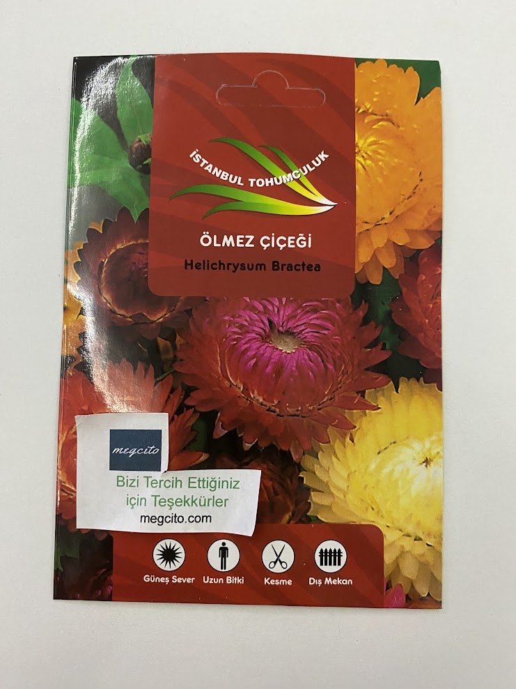 ÖLMEZ ÇİÇEK ( ÇOKLU TOHUM ) - 300 Tohum - KARIŞIK Renk