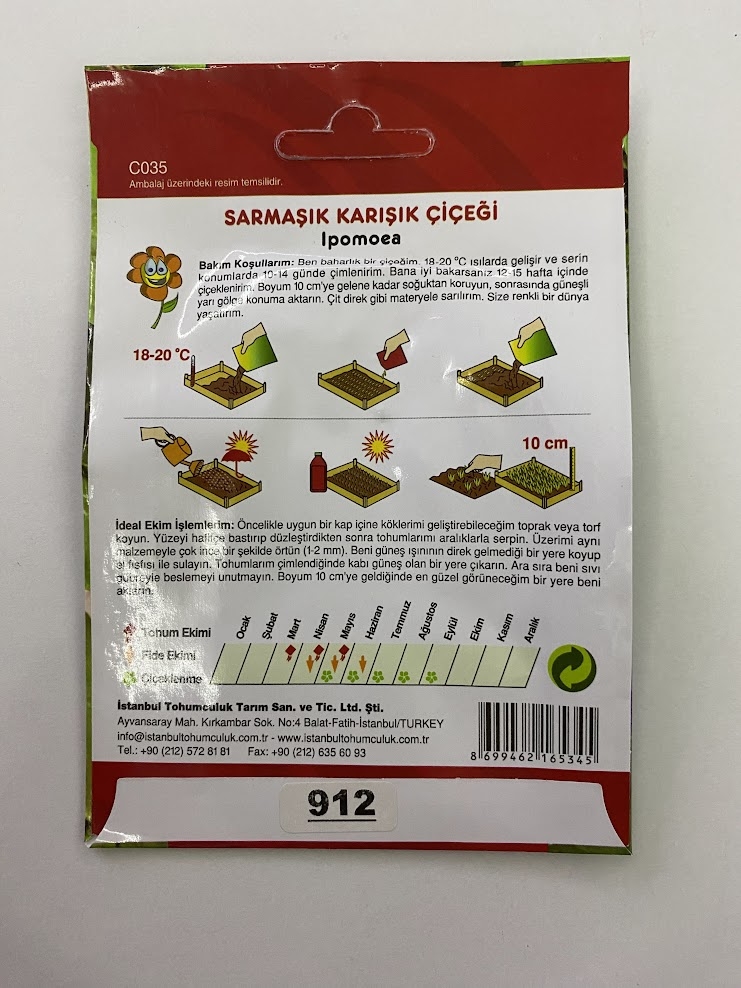 SARMAŞIK ( ÇOKLU TOHUM ) - 50 Tohum - KARIŞIK Renk