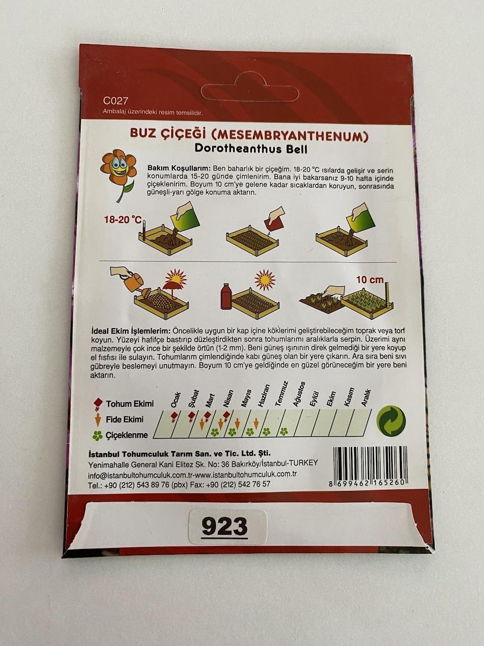 BUZ ÇİÇEĞİ ( ÇOKLU TOHUM ) - 300 Tohum - KARIŞIK Renk