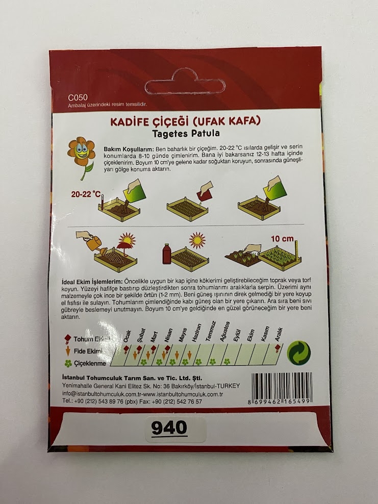 KADİFE UFAK KAFA ( ÇOKLU TOHUM ) - 200 Tohum - KARIŞIK Renk