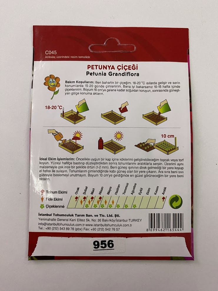 PETUNYA ( ÇOKLU TOHUM ) - 80 Tohum - KARIŞIK Renk
